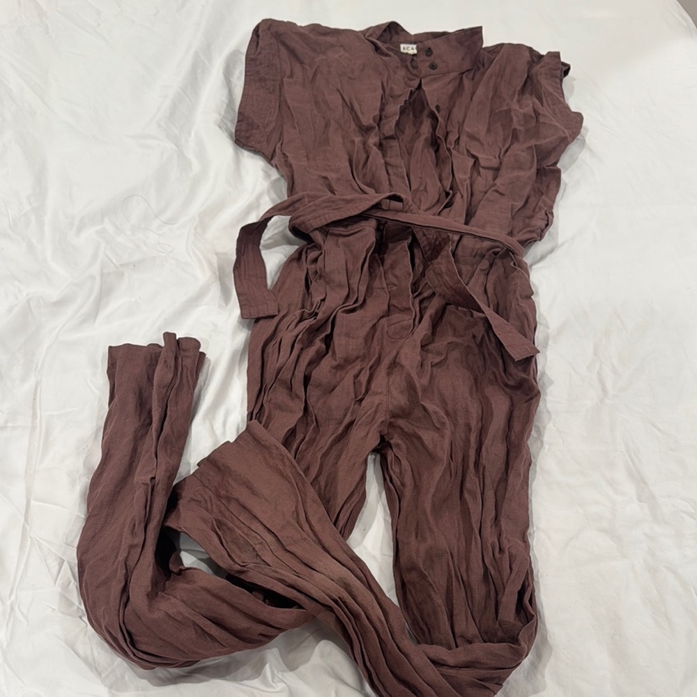 Acacia Swimwear jumpsuit linen S worn once - Picture 1 of 2